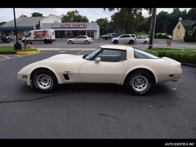 White 1980 Chevrolet Corvette -- with Tan interior