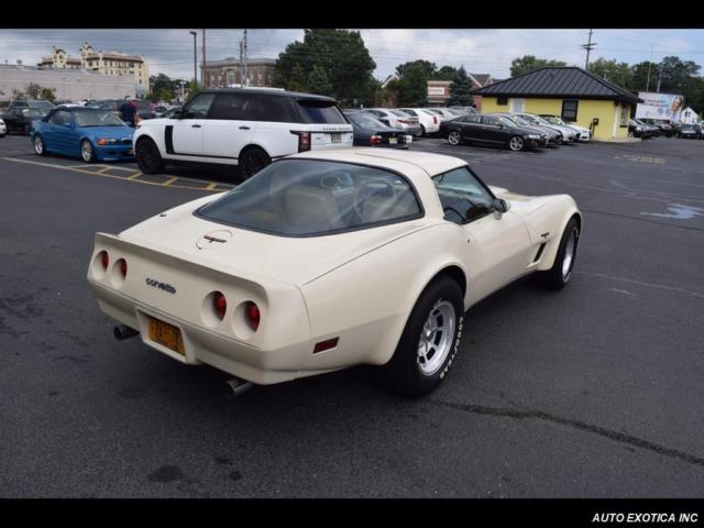 White 1980 Chevrolet Corvette -- with Tan interior