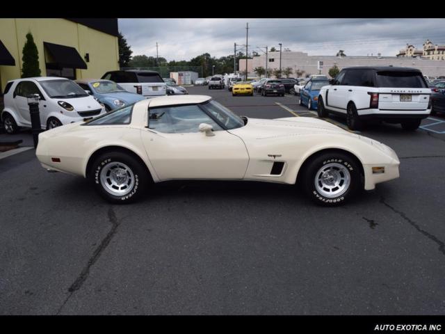 White 1980 Chevrolet Corvette -- with Tan interior