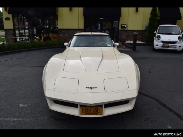 White 1980 Chevrolet Corvette -- with Tan interior