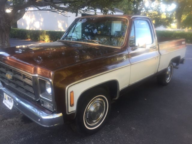 BROWN AND WHITE 1979 Chevrolet C-10 PICK UP with TAN interior