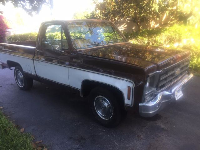 BROWN AND WHITE 1979 Chevrolet C-10 PICK UP with TAN interior