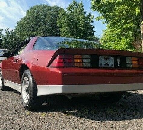 Burgundy 1987 Chevrolet Camaro Hatchback with Red interior