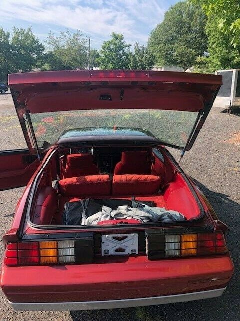 Burgundy 1987 Chevrolet Camaro Hatchback with Red interior