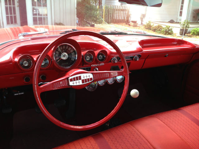 Red 1960 Chevrolet Bel Air/150/210 2 Door Post with Red/White interior
