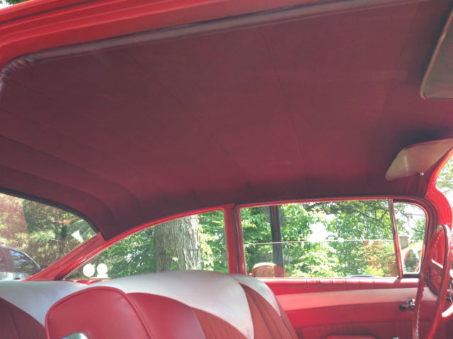 Red 1960 Chevrolet Bel Air/150/210 2 Door Post with Red/White interior