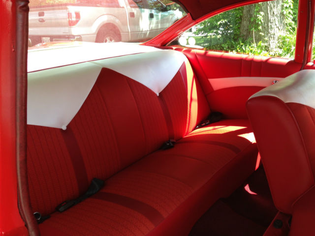 Red 1960 Chevrolet Bel Air/150/210 2 Door Post with Red/White interior