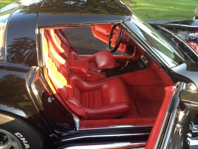 Black 1979 Chevrolet Corvette with Red interior