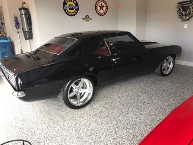 Black 1969 Chevrolet Camaro with Red interior