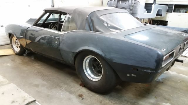 Blue 1968 Chevrolet Camaro Convertible with Black interior
