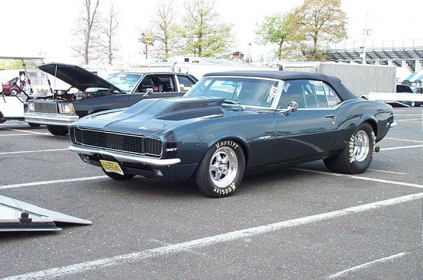 Blue 1968 Chevrolet Camaro Convertible with Black interior