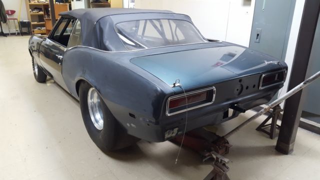 Blue 1968 Chevrolet Camaro Convertible with Black interior