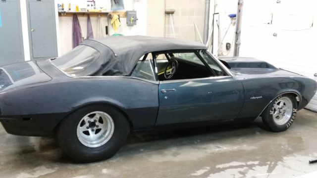 Blue 1968 Chevrolet Camaro Convertible with Black interior