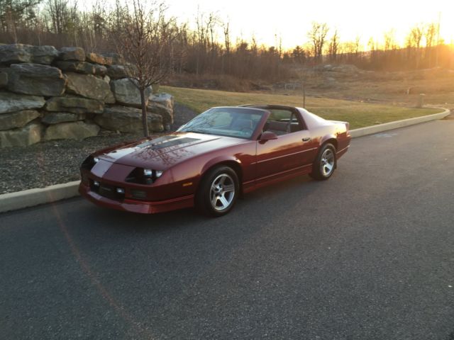 Dark Red Metallic 1988 Chevrolet Camaro T-TOP with Gray interior