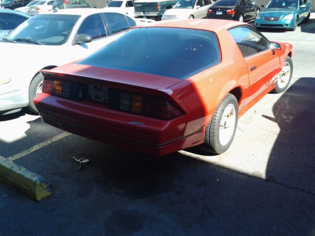 Red 1987 Chevrolet Camaro Coupe with Tan interior