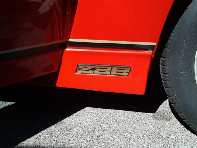 Red 1987 Chevrolet Camaro Coupe with Tan interior
