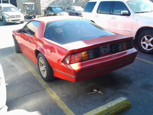 Red 1987 Chevrolet Camaro Coupe with Tan interior