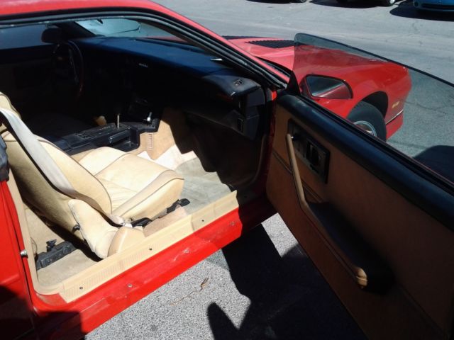 Red 1987 Chevrolet Camaro Coupe with Tan interior