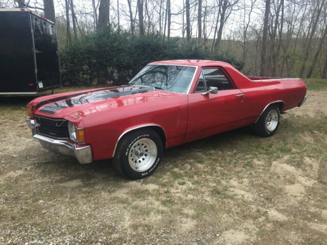 Red 1972 Chevrolet El Camino Standard Cab Pickup with Black interior