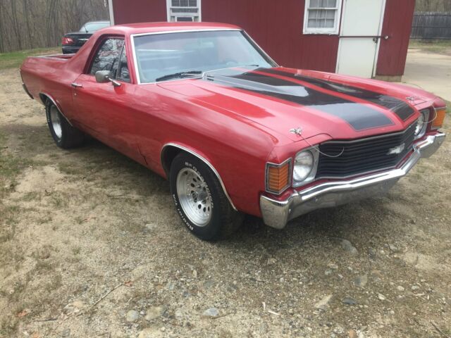 Red 1972 Chevrolet El Camino Standard Cab Pickup with Black interior