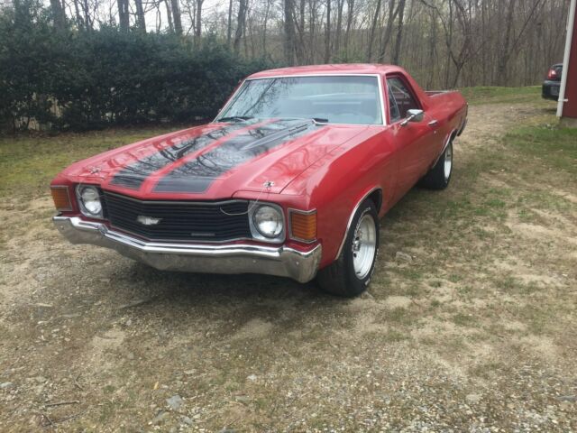 Red 1972 Chevrolet El Camino Standard Cab Pickup with Black interior