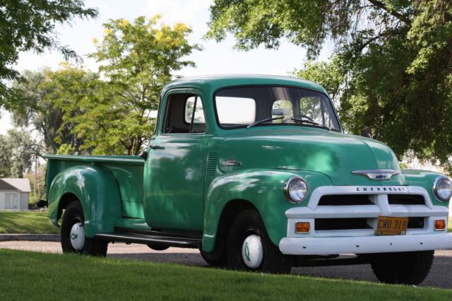 Green 1955 Chevrolet Other Pickups with Gray interior
