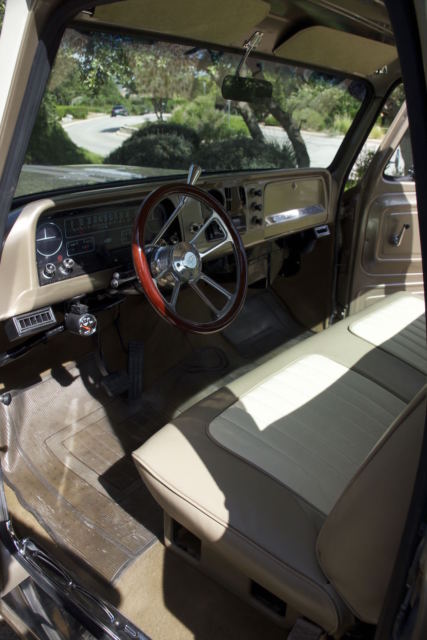 Beige 1965 Chevrolet C-10 Pick up with beige/white interior
