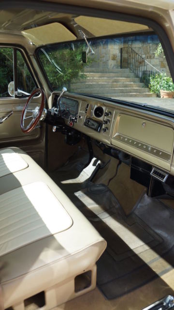 Beige 1965 Chevrolet C-10 Pick up with beige/white interior