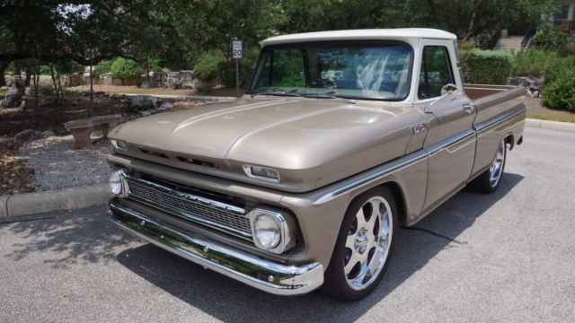 Beige 1965 Chevrolet C-10 Pick up with beige/white interior