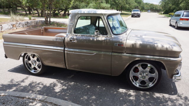 Beige 1965 Chevrolet C-10 Pick up with beige/white interior