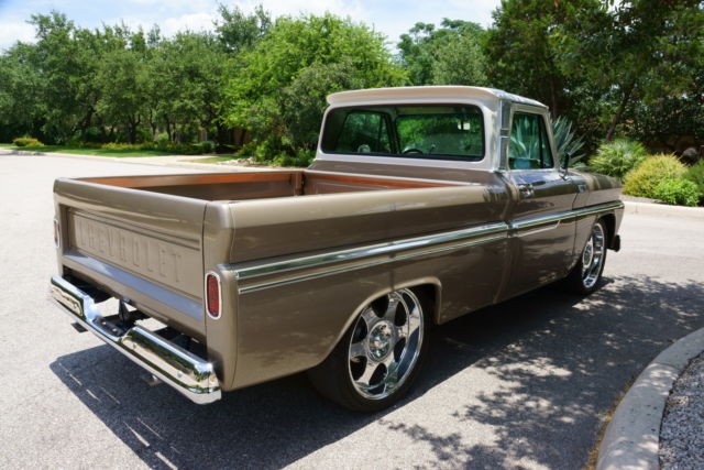 Beige 1965 Chevrolet C-10 Pick up with beige/white interior