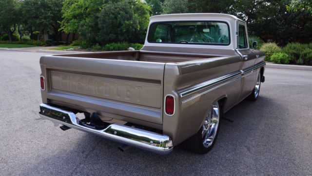 Beige 1965 Chevrolet C-10 Pick up with beige/white interior