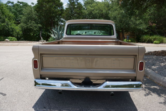 Beige 1965 Chevrolet C-10 Pick up with beige/white interior