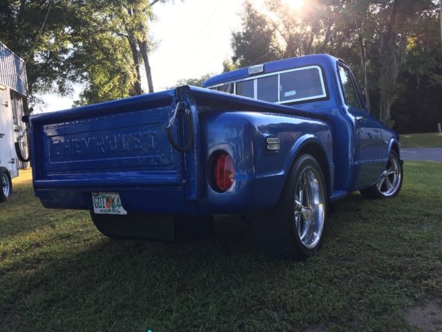 House of colors blue pearl metallic 1972 Chevrolet C-10 Step side with Black interior