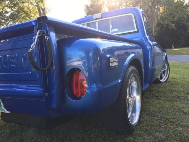 House of colors blue pearl metallic 1972 Chevrolet C-10 Step side with Black interior