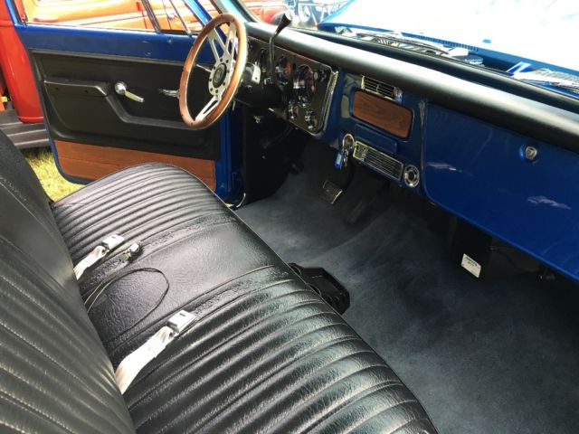 House of colors blue pearl metallic 1972 Chevrolet C-10 Step side with Black interior