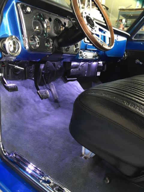 House of colors blue pearl metallic 1972 Chevrolet C-10 Step side with Black interior