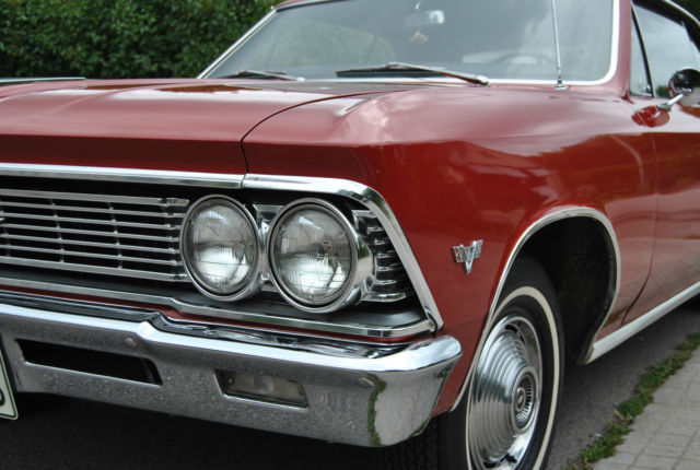 Red 1966 Chevrolet Chevelle Coupe with Black interior