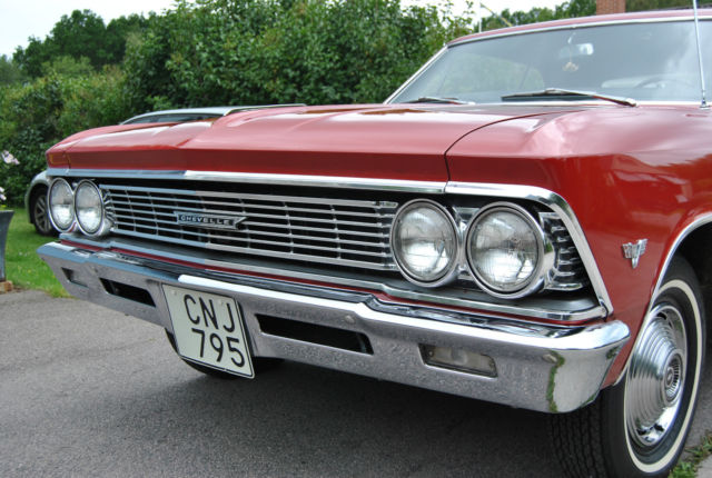 Red 1966 Chevrolet Chevelle Coupe with Black interior