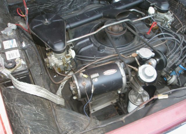 Metallic Burgandy 1964 Chevrolet Corvair Convertible with Black interior