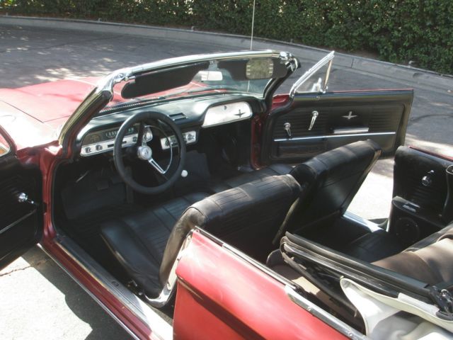 Metallic Burgandy 1964 Chevrolet Corvair Convertible with Black interior