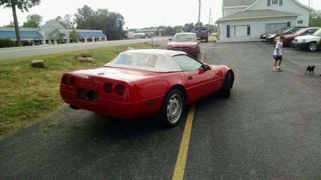 Red 1992 Chevrolet Corvette Convertible with Red interior