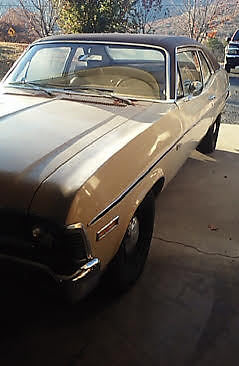 Tan 1971 Chevrolet Nova with Sandalwood interior