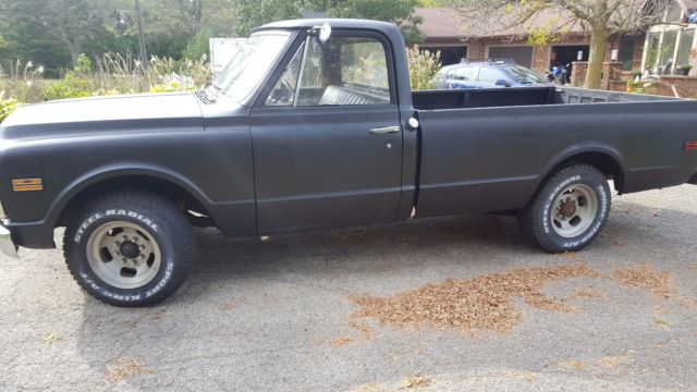 Black 1972 Chevrolet C-10 Standard Cab Pickup with Black interior