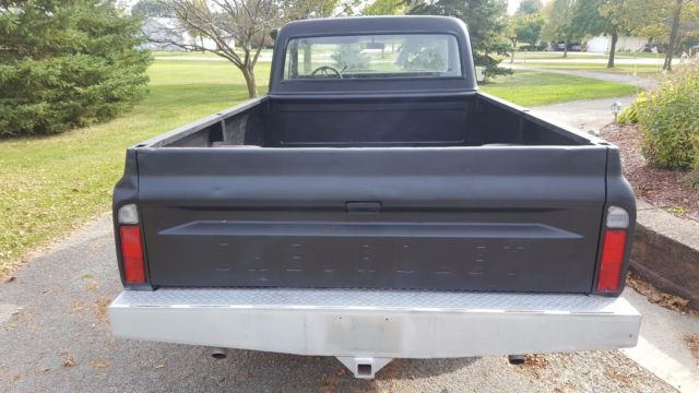 Black 1972 Chevrolet C-10 Standard Cab Pickup with Black interior