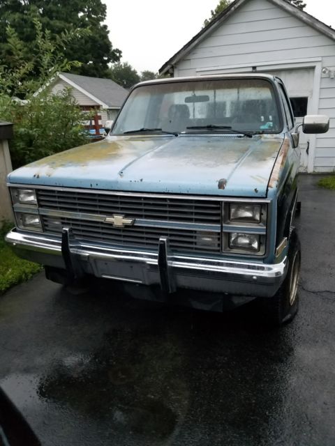 Blue 1984 Chevrolet C/K Pickup 1500 Cab & Chassis with Blue interior