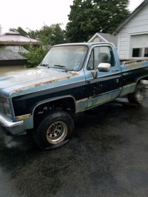 Blue 1984 Chevrolet C/K Pickup 1500 Cab & Chassis with Blue interior