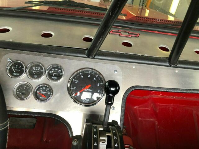 red with black trim 1978 Chevrolet C-10 short bed with black interior