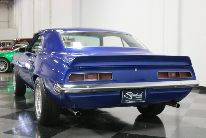 Blue 1969 Chevrolet Camaro Coupe with White interior