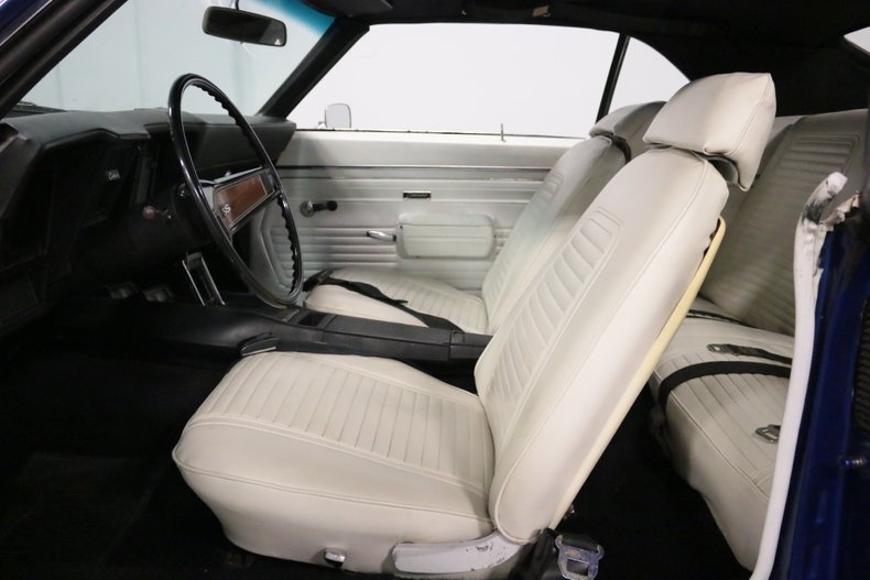 Blue 1969 Chevrolet Camaro Coupe with White interior